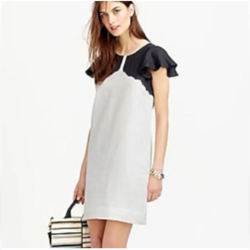 J. CREW 100% linen dip dyed dress size small womens casual party light